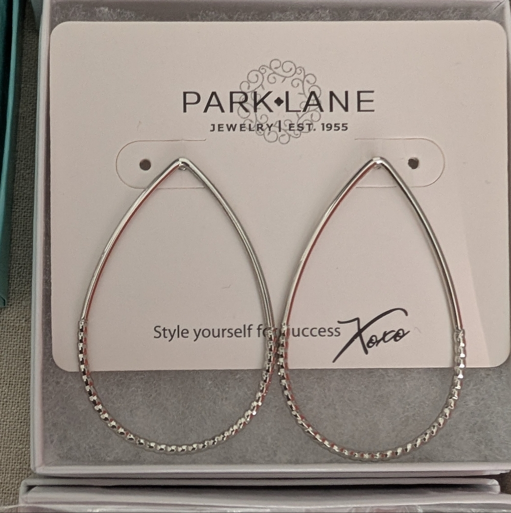 Park Lane Silver Almond Earrings - NWT